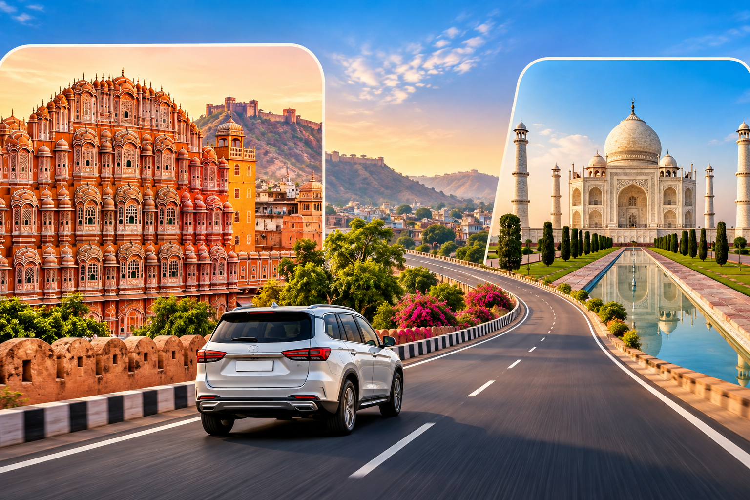 Jaipur to Agra cab service