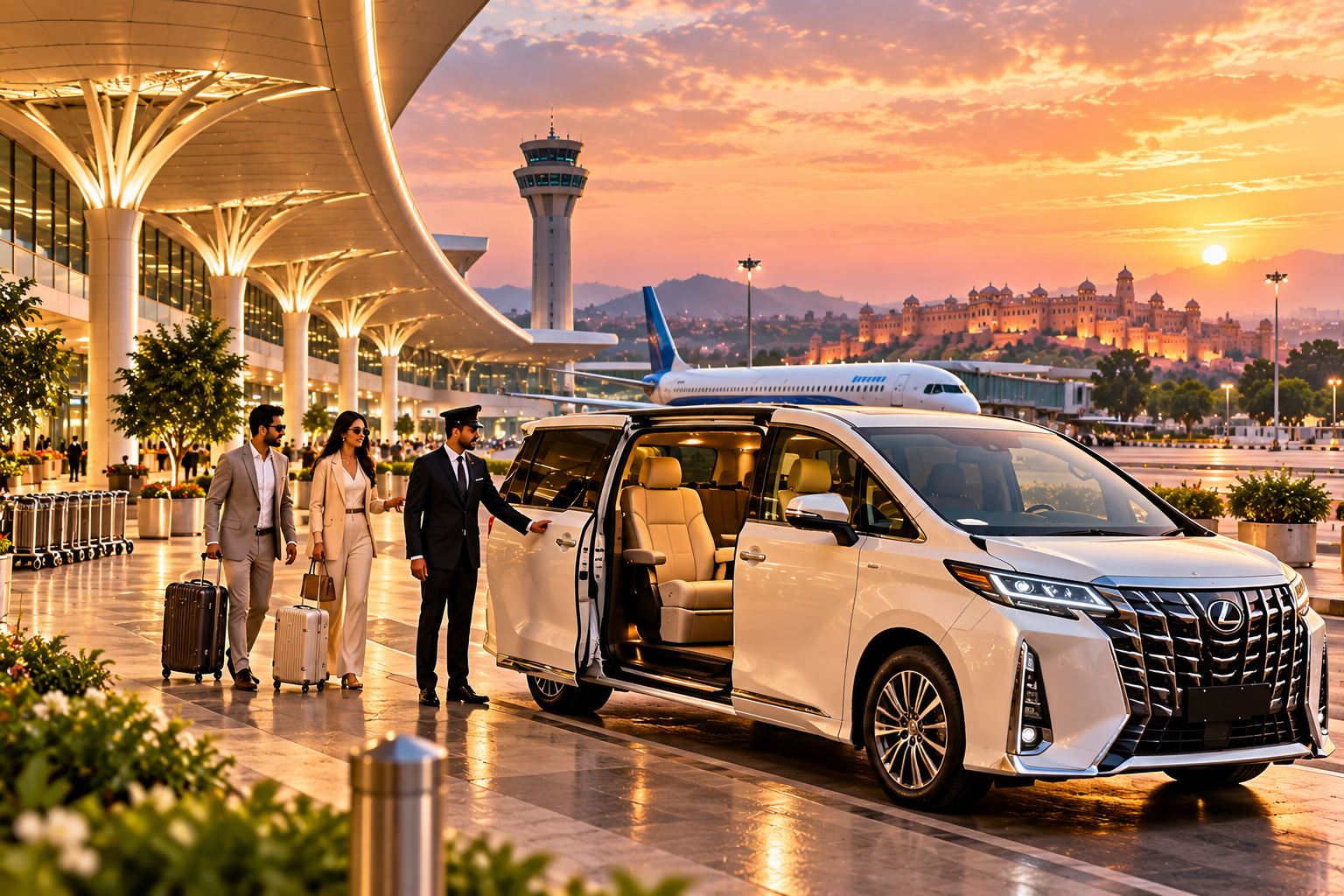 Comfortable airport cab travel in Jaipur