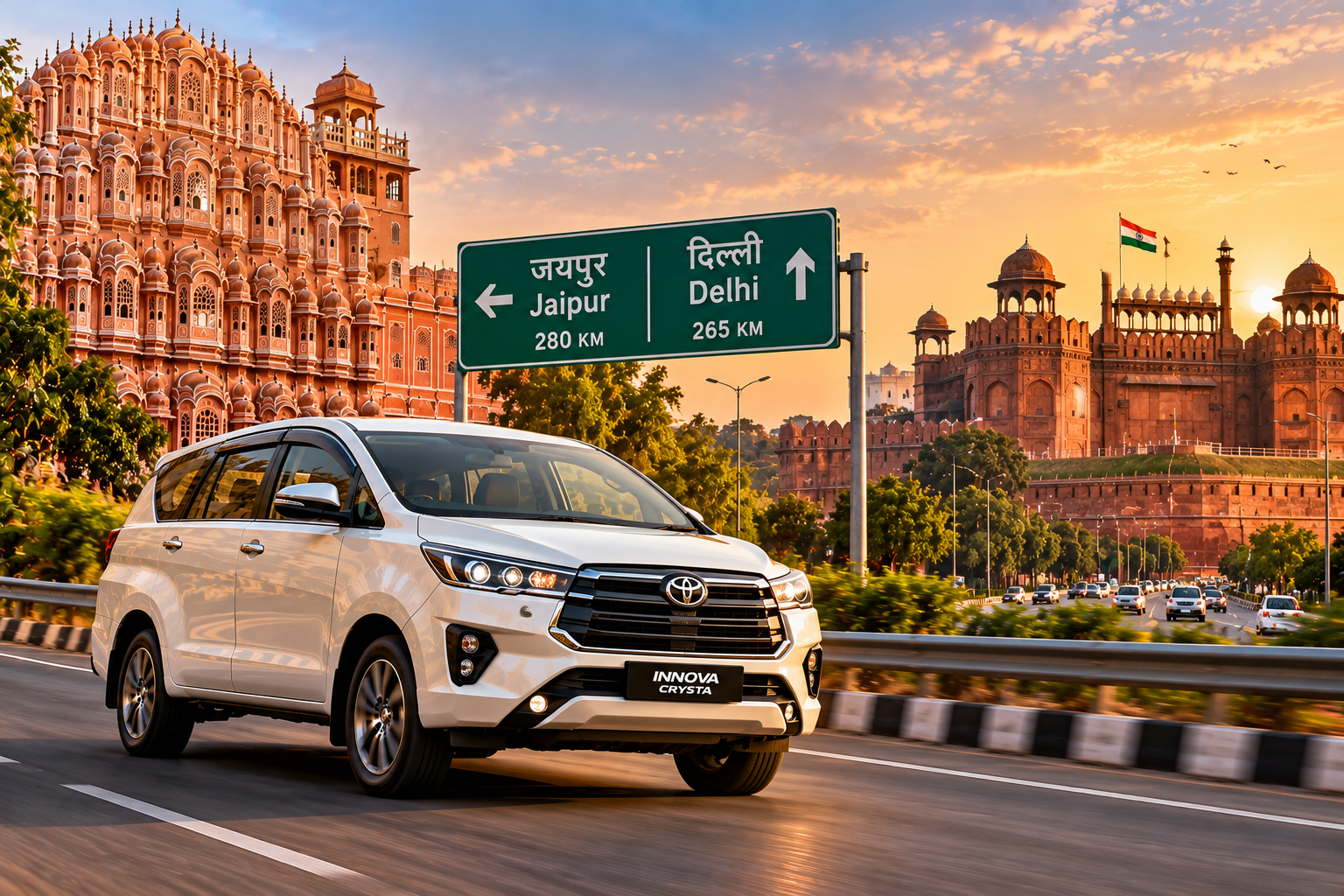 One way cab from Jaipur to Delhi