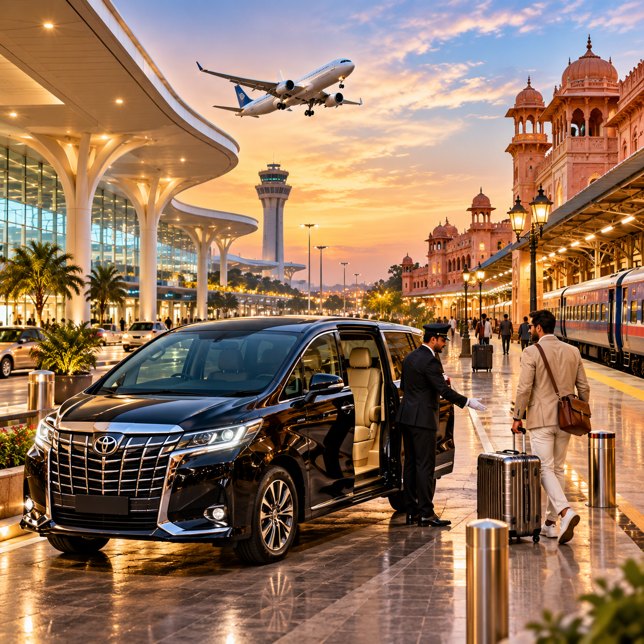 Jaipur Airport to railway station cab