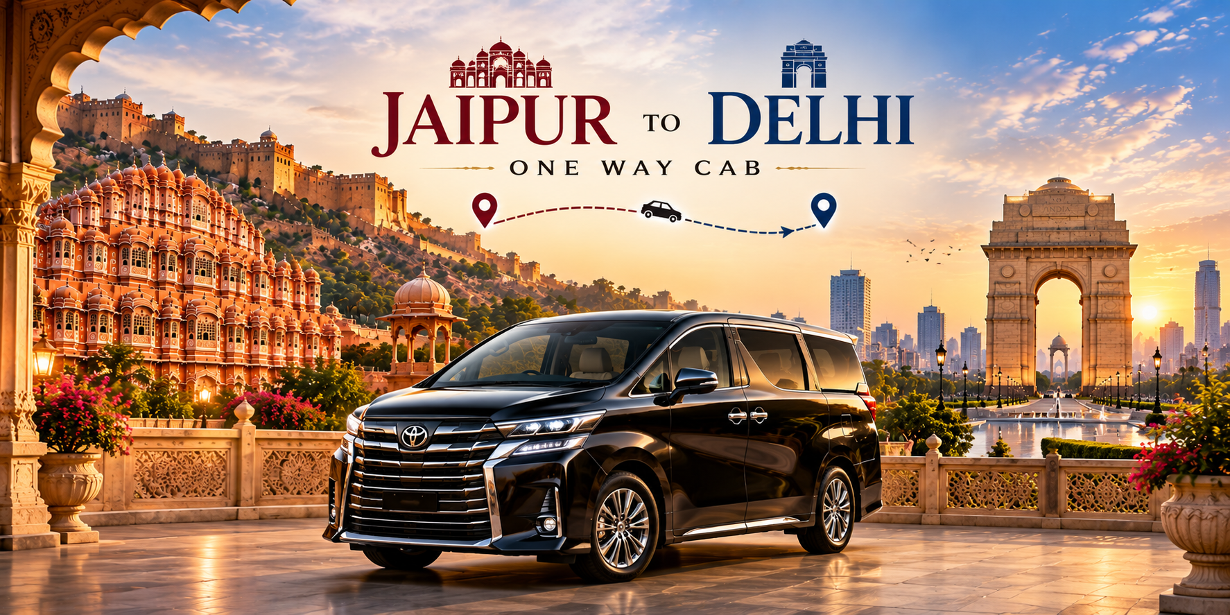 Jaipur to Delhi cab service