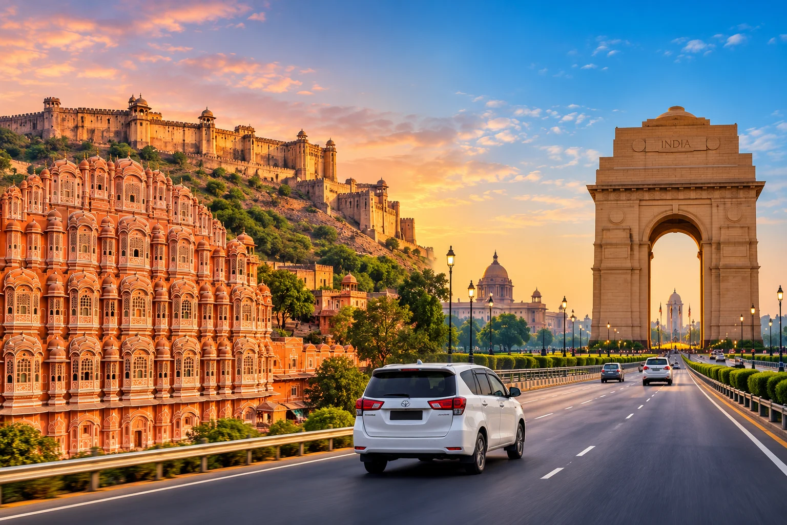 Jaipur to Delhi taxi service