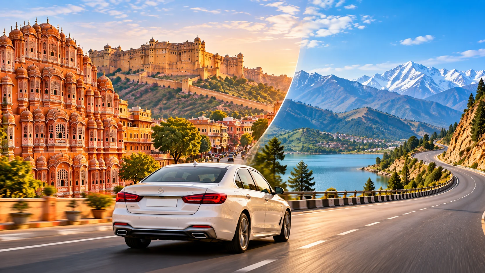 Outstation cab journey from Jaipur